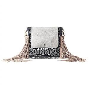 NEW ANNGOTI women's saddle roundup shoulder bag in multicolor